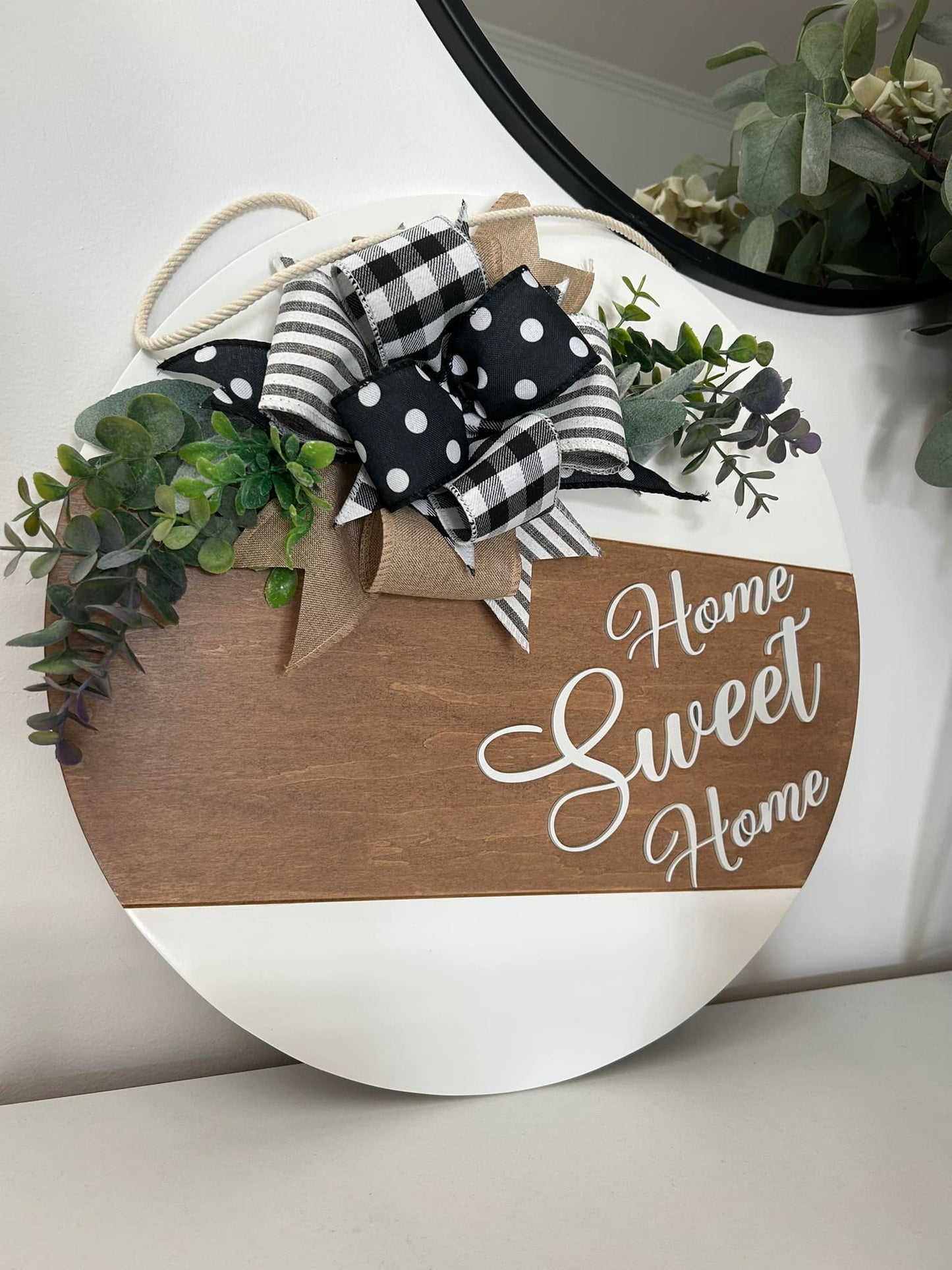 Placă decorativă cerc 45cm HOME SWEET HOME